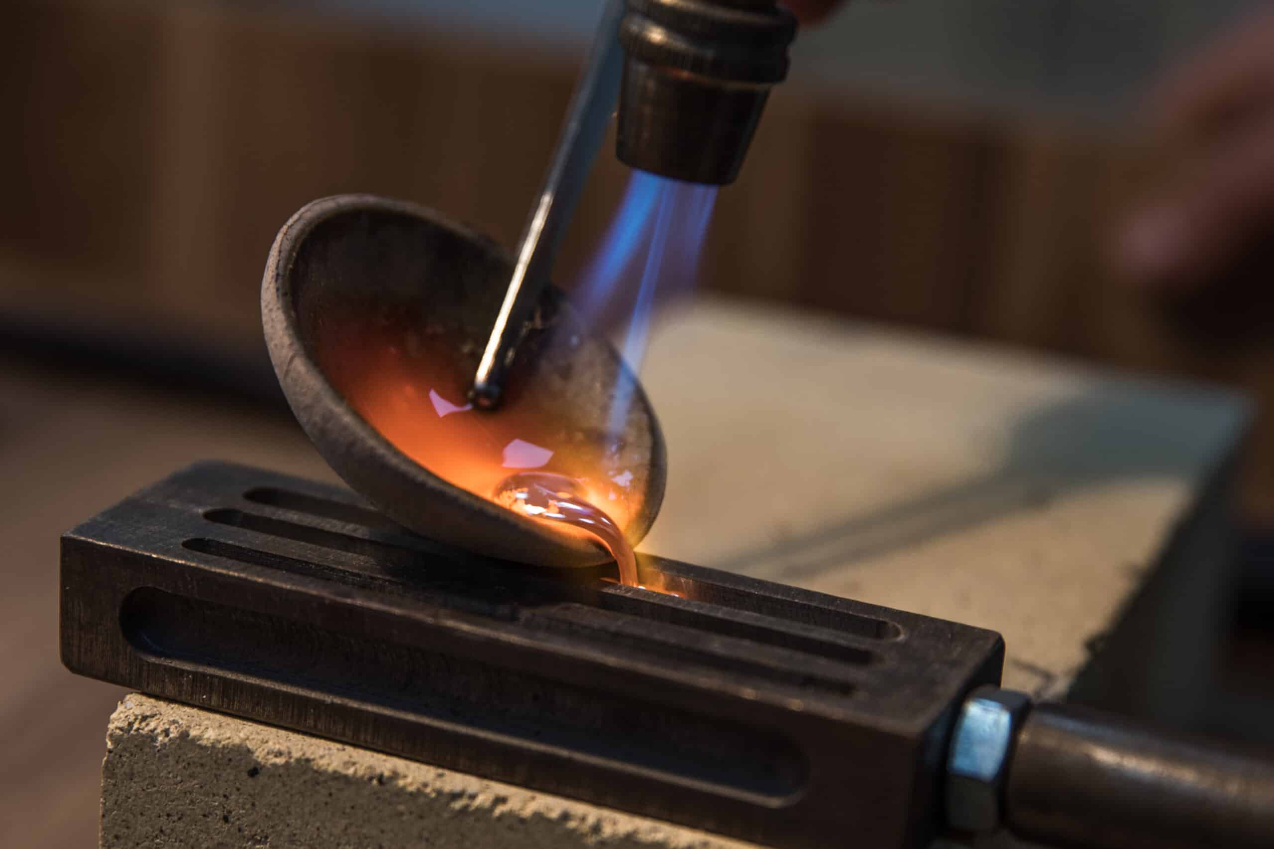 melting iron high temperature scaled