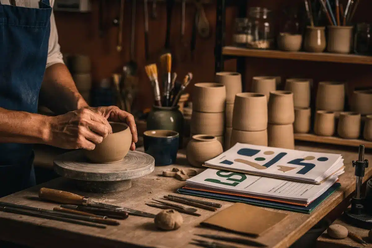 Choisir une forme juridique qui protège votre activité Choisir une forme juridique qui protège votre activité (et votre atelier) — Illustration — immatriculation céramiste — A